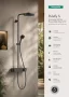 Hansgrohe Pulsify S 260 mm fejzuhanyos zuhanyrendszer ShowerTablet Select 400 termosztáttal, szálcsiszolt fekete króm felülettel.