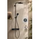 Hansgrohe Pulsify S 260 mm fejzuhanyos zuhanyrendszer ShowerTablet Select 400 termosztáttal, matt fekete felülettel.