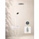 Hansgrohe Pulsify S 260 mm fejzuhanyos zuhanyrendszer ShowerTablet Select 400 termosztáttal, matt fehér színben.