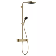   Hansgrohe Pulsify S Zuhanyrendszer 260, 1 jet és ShowerTablet Select 400 EcoSmart, szálcsiszolt bronz 24221140