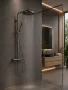 Hansgrohe Pulsify S Puro zuhanyrendszer 260 Ecostat Fine termosztáttal szálcsiszolt fekete króm 24222340