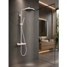 Hansgrohe Pulsify S Puro zuhanyrendszer 260 Ecostat Fine termosztáttal matt fehér 24222700