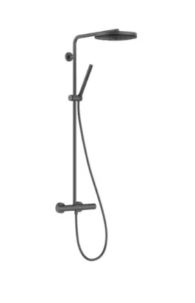 Hansgrohe Pulsify S Puro zuhanyrendszer 260 EcoSmart Ecostat Fine termosztatikus csapteleppel szálcsiszolt fekete króm 24223340