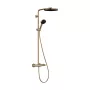 Hansgrohe Pulsify S Puro zuhanyrendszer 260 Ecostat Fine termosztáttal és 3jet kézizuhannyal szálcsiszolt bronz 24236140