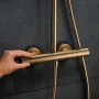 Hansgrohe Pulsify S Puro zuhanyrendszer 260 Ecostat Fine termosztáttal és 3jet kézizuhannyal szálcsiszolt bronz 24236140