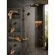 Hansgrohe Pulsify S Puro zuhanyrendszer 260 EcoSmart Ecostat Fine termosztáttal és 3jet kézizuhannyal szálcsiszolt bronz 24237140