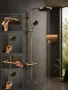 Hansgrohe Pulsify S Puro zuhanyrendszer 260 EcoSmart Ecostat Fine termosztáttal és 3jet kézizuhannyal szálcsiszolt bronz 24237140