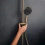 Hansgrohe Pulsify S Puro zuhanyrendszer 260 EcoSmart Ecostat Fine termosztáttal és 3jet kézizuhannyal szálcsiszolt bronz 24237140