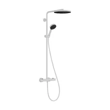  Hansgrohe Pulsify S Puro zuhanyrendszer 260 EcoSmart, Ecostat Fine termosztáttal és 3jet kézizuhannyal, matt fehér 24237700