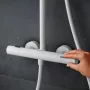 Hansgrohe Pulsify S Puro zuhanyrendszer 260 EcoSmart Ecostat Fine termosztáttal és 3jet kézizuhannyal matt fehér 24237700