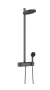 Hansgrohe Pulsify S Showerpipe 260 EcoSmart zuhanyrendszer termosztáttal szálcsiszolt fekete króm 24241340