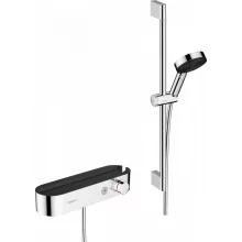   Hansgrohe Pulsify Select S termosztátos zuhanycsaptelep 66,9 cm, zuhanyszettel, króm 24260000