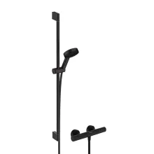   Hansgrohe Pulsify Select S Termosztátos zuhanycsaptelep, 3jet Relaxation EcoSmart kézizuhannyal, matt fekete 24261670