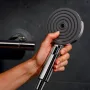 Hansgrohe Pulsify Select S Termosztátos zuhanycsaptelep 65cm-es zuhanyrúd, 3jet EcoSmart kézizuhannyal, króm 24262000