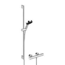   Hansgrohe Pulsify Select S Termosztátos zuhanycsaptelep Ecostat Element, 3jet Relaxation EcoSmart kézizuhannyal, króm 24271000