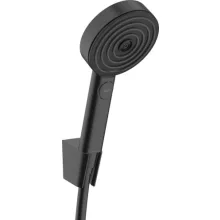   Hansgrohe Pulsify Select S zuhanytartó szett 105, 3 jet, Relaxation, 125 cm zuhanytömlő, matt fekete 24302670