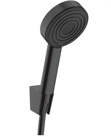 Hansgrohe Pulsify S Zuhanytartó készlet 1jet EcoSmart+ 125 cm-es zuhanytömlővel,  matt fekete 24307670