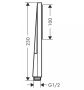 Hansgrohe Pulsify E keskeny kézizuhany EcoSmart, 1jet, matt fekete 24320670