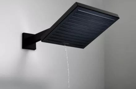 Hansgrohe Pulsify E fejzuhany 1jet 26x26 cm EcoSmart technológiával, matt fekete kivitelben.