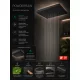 Hansgrohe Pulsify E fejzuhany 26x26 cm, 1jet EcoSmart+ technológiával, matt fekete kivitelben.