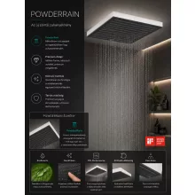 Hansgrohe Pulsify E fejzuhany 26x26 cm, 1jet EcoSmart+ technológiával, matt fehér kivitelben.