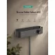 Hansgrohe ShowerTablet Select 400 zuhanytermosztát praktikus tárolófelülettel és szálcsiszolt fekete króm felülettel.