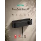 Hansgrohe ShowerTablet Select 400 zuhanytermosztát praktikus tárolófelülettel és matt fekete felülettel.