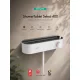 Hansgrohe ShowerTablet Select 400 zuhanytermosztát praktikus tárolófelülettel és matt fehér felülettel.