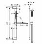 Hansgrohe Pulsify E zuhanyszett 65 cm-es zuhanyrúddal, 1jet, EcoSmart, króm 24370000