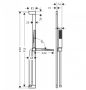 Hansgrohe Pulsify E zuhanyszett 95 cm-es zuhanyrúddal, 1jet, EcoSmart, matt fekete 24380670