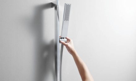 Hansgrohe Pulsify E zuhanyszett 95 cm-es zuhanyrúddal, 1jet, EcoSmart Plusz, króm 24381000