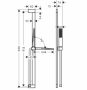 Hansgrohe Pulsify E zuhanyszett 95 cm-es zuhanyrúddal, 1jet, EcoSmart Plusz, matt fekete 24381670