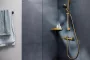 Hansgrohe Unica Zuhanyrúd Pulsify S 65 cm toló csúszkával és 160 cm-es zuhanytömlővel szálcsiszolt bronz 24400140
