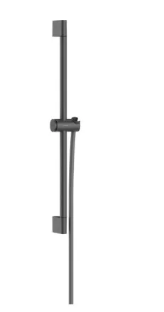 Hansgrohe Unica Zuhanyrúd Pulsify S 65 cm toló csúszkával és 160 cm-es zuhanytömlővel szálcsiszolt fekete króm 24400340