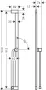 Hansgrohe Unica Zuhanyrúd E Puro 90 cm 160 cm-es zuhanytömlővel szálcsiszolt fekete króm 24403340