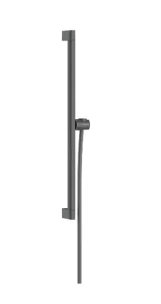 Hansgrohe Unica Zuhanyrúd S Puro 65 cm 160 cm-es zuhanytömlővel szálcsiszolt fekete króm 24404340