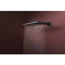   Hansgrohe Raindance Alive Q fejzuhany 340x210 mm, szálcsiszolt fekete/króm 24530340