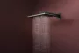 Hansgrohe Raindance Alive Q fejzuhany 340x210 mm, szálcsiszolt fekete/króm 24530340