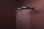 Hansgrohe Raindance Alive Q 2 funkciós fejzuhany zuhanykarral 340x210 mm, szálcsiszolt fekete/króm 24550340