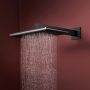 Hansgrohe Raindance Alive Q 2 funkciós fejzuhany zuhanykarral 340x210 mm EcoSmart, szálcsiszolt fekete/króm 24551340