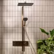 Hansgrohe Raindance Alive Q zuhanyrendszer ShowerSelect Comfort E termosztáttal EcoSmart, szálcsiszolt bronz 24581140