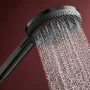 Hansgrohe Raindance Alive S zuhanyrendszer 300 ShowerSelect Comfort E termosztáttal, szálcsiszolt fekete/króm 24582340