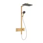 Hansgrohe Raindance Alive Q zuhanyrendszer ShowerSelect Comfort E termosztáttal, szálcsiszolt bronz 24590140