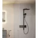 Hansgrohe Raindance Alive Q zuhanyrendszer ShowerSelect Comfort E termosztáttal, szálcsiszolt fekete/króm 24590340