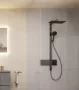 Hansgrohe Raindance Alive Q zuhanyrendszer ShowerSelect Comfort E termosztáttal, szálcsiszolt fekete/króm 24590340