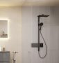 Hansgrohe Raindance Alive Q 2 funkciós zuhanyrendszer ShowerSelect Comfort E termosztáttal EcoSmart, szálcsiszolt fekete/króm 24591340