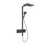 Hansgrohe Raindance Alive Q 2 funkciós zuhanyrendszer ShowerSelect Comfort E termosztáttal EcoSmart, szálcsiszolt fekete/króm 24591340