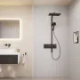Hansgrohe Raindance Alive Q 2 funkciós zuhanyrendszer ShowerSelect Comfort E termosztáttal EcoSmart, matt fekete 24591670