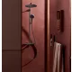 Hansgrohe Raindance Alive S Puro 1 funkciós zuhanyrendszer 300 Ecostat Element termosztáttal, szálcsiszolt fekete/króm 24592340