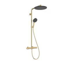   Hansgrohe Raindance Alive S Puro 1 funkciós zuhanyrendszer 300 Ecostat Element termosztáttal, polírozott arany hatású 24592990